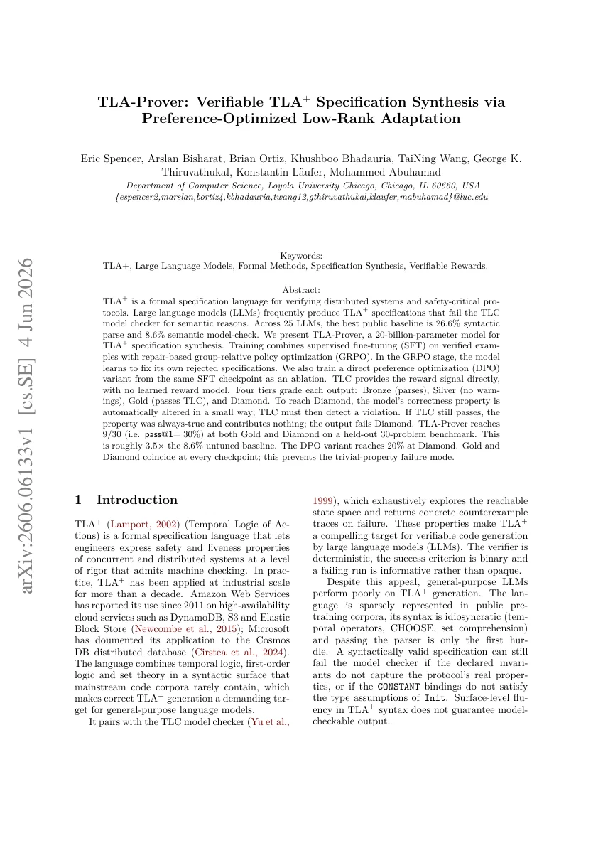 First-page preview of TLA-Prover
